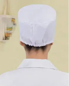 Chapeau médical rond uniforme avec élastique pour médecins et infirmières, en coton blanc, hygiène, laboratoire, atelier, chapeau professionnel médical