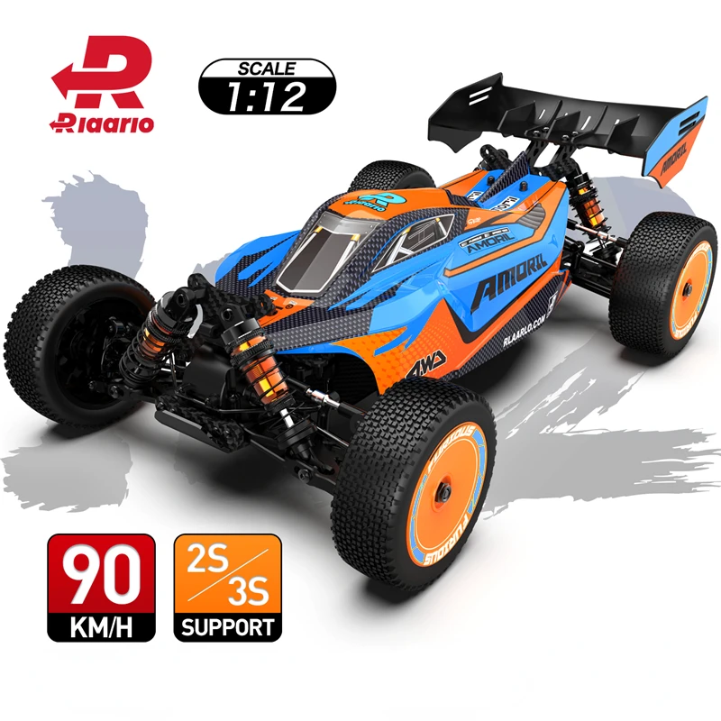 Rlaarlo AM-X12 RC Car 1/12 4WD Remote Control Off-Road Car Carbon Fiber Brushless Electric Remote Control Drift Car Boy Toy