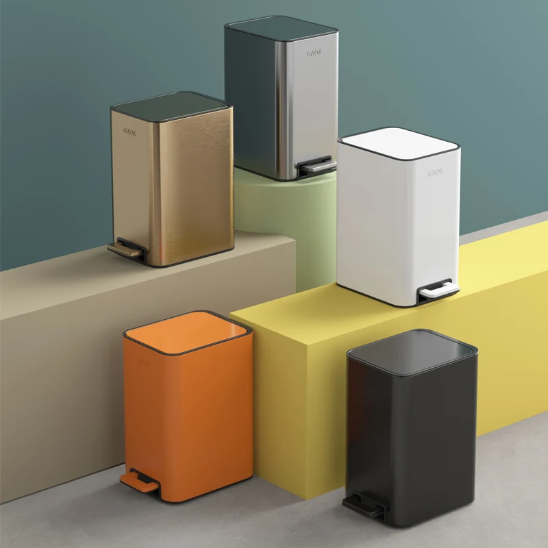 High Quality Classic Household Kitchen Waste Sorting Bin Foot-operated Bins Smart  Stainless Steel Trash Can