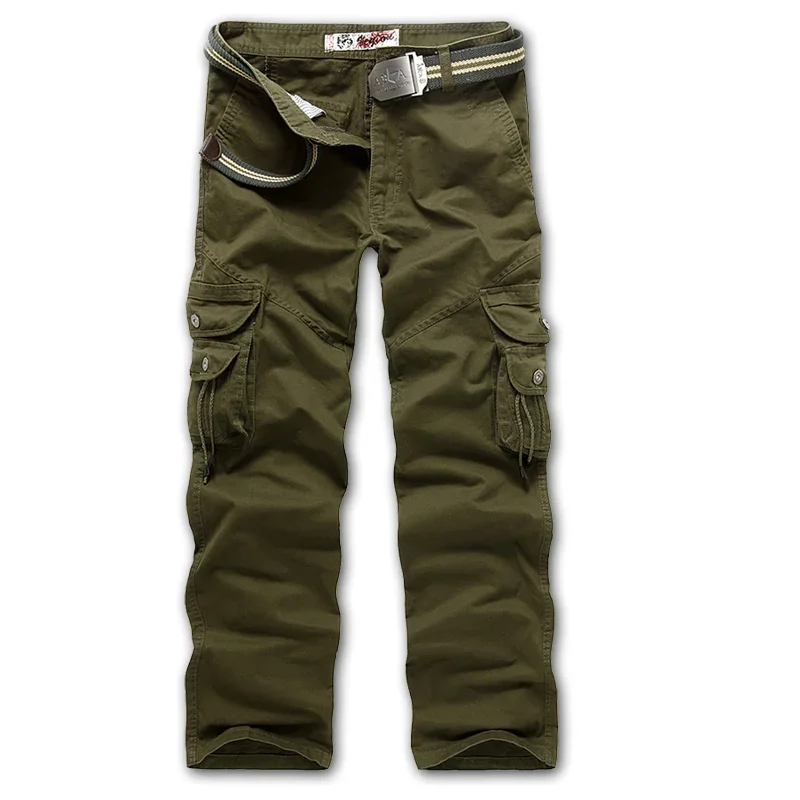 

2023 New Brand Mens Cargo Pants Army Green Men Streetwear Track Pant Military Pencil Pant Zipper Fly Black Leisure Youth Joggers