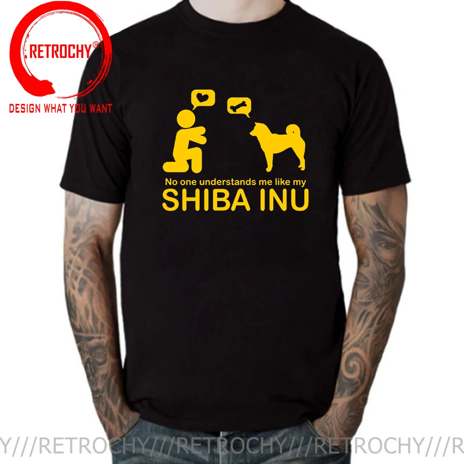 Cute Cartoon Shiba Inu Dog T Shirt Men No One Understands Me like My Shiba Inu T-Shirt Crazy Gifts for Shiba Inu Owers Tee Shirt