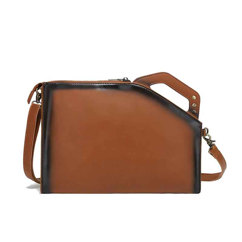 Men'S Clutch Bag Wallet Shoulder Vintage PU Leather Handbag Cross Card Holder Phone Necessaire Pouch Hand Porter Little Bag