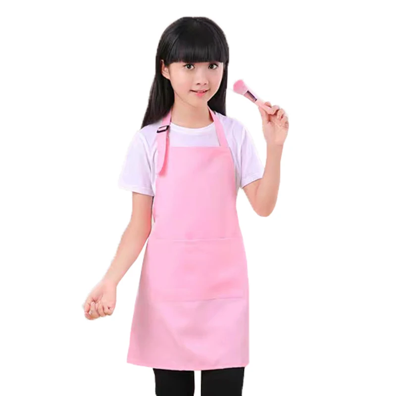 Children\'s apron set kindergarten children eat painting art advertising apron baking chef clothes white