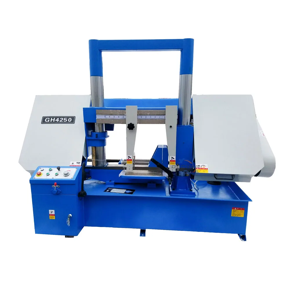 GH4250 Max Steel Cutting 500 mm Double Column Horizontal Band Saw Machine Hydraulic Vise Metal Cutting Equipment