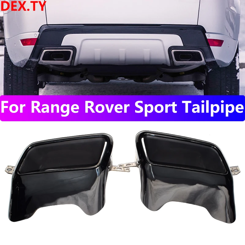 

For 2018 2019 2020 2021 2022 Range Rover Sport 3.0T original car square mouth black muffler tailpipe nozzle tip
