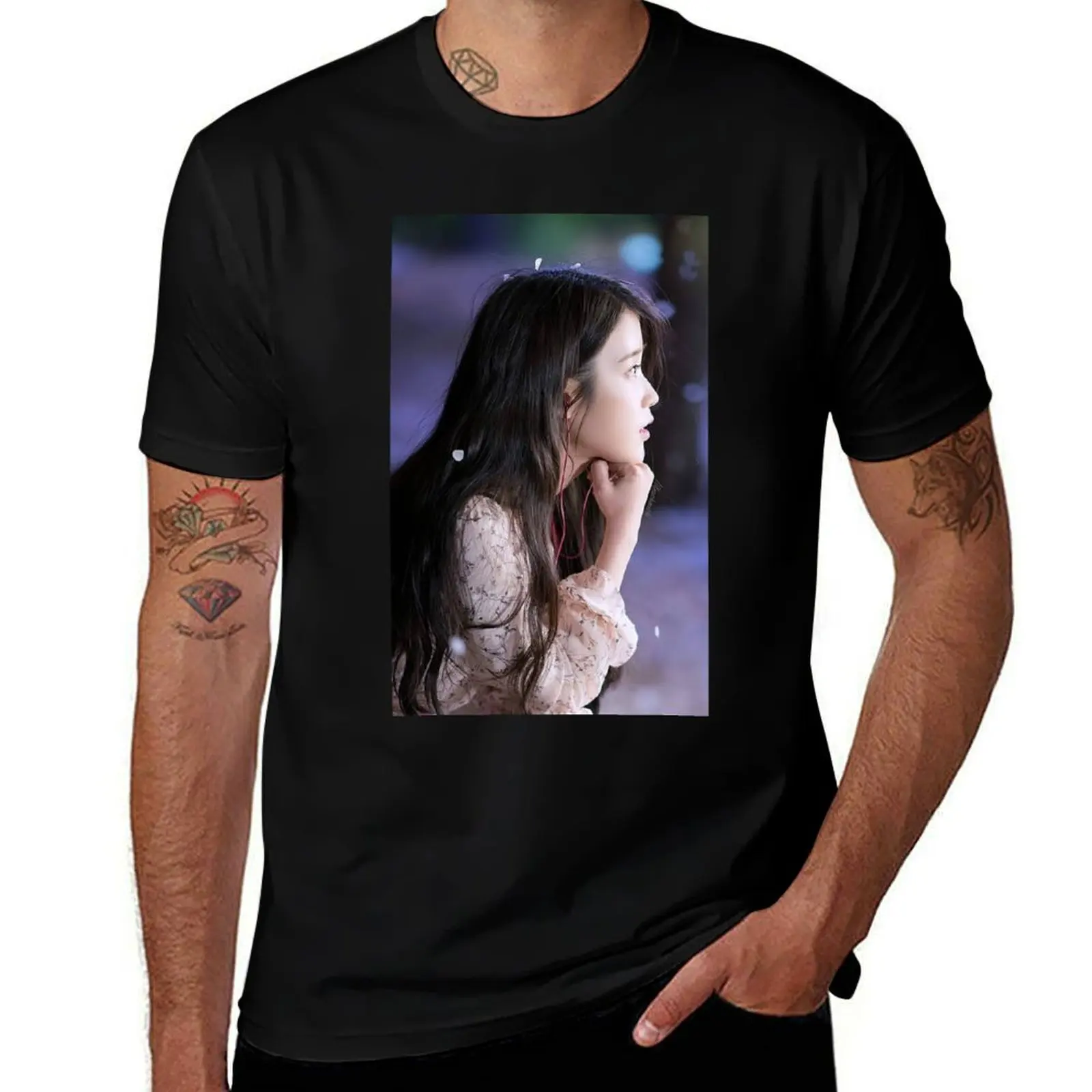 

Lee Ji-eun IU T-Shirt cotton t shirts high quality g man t shirts for men T-Shirt