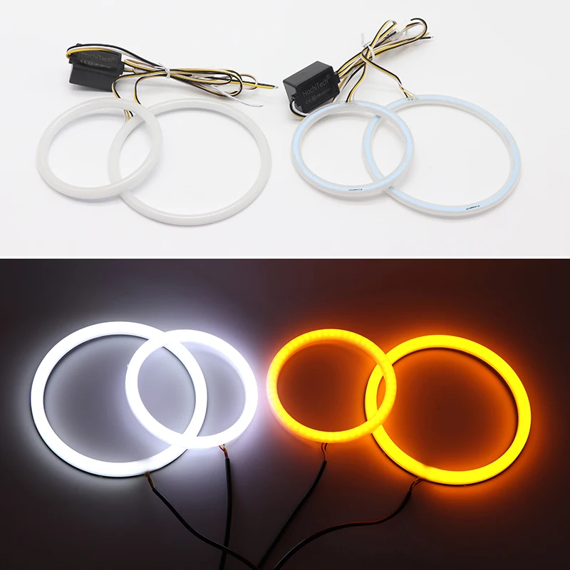 Switchback Cotton Light  Rings DRL LED Angel Eyes Kit For Volkswagen VW Touareg 2007 2008 2009 2010 Cars Headlight Retrofit