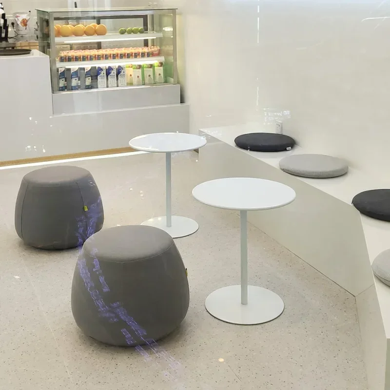 

60cm Round Coffee Table - Simple Modern, Small Side Table, Suitable for Home Leisure, Iron Art, as Dining or Table