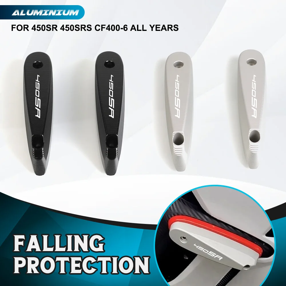 

Для CFMOTO 450SR 450SRS CF400-6 (все года выпуска) – Защитные слайдеры рамы двигателя мотоцикла, противоударные накладки на обтекатель, защита от падений 450SS 2026 2025