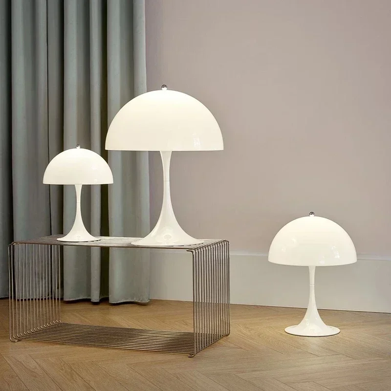 

Nordic Danish designer LED mushroom floor lamp living room study white bedroom bedside reading decorative מנורה עומדת nordic