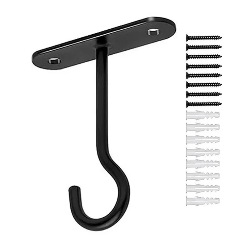 

Настенные крючки для растений, 2 шт., крючки для наружного украшения, крючок для люстры, установка на потолке, сверхмощные потолочные крючки для растений