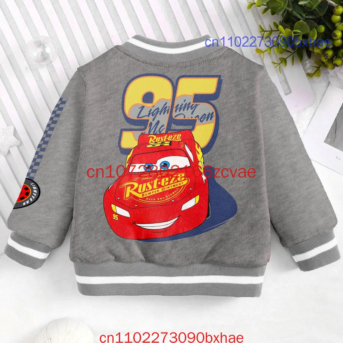 Disney Lightning Mcqueen 95 Think Fast Jaket Baseball Anak dan Remaja Jaket baseball pria Halloween dengan cetakan 3D