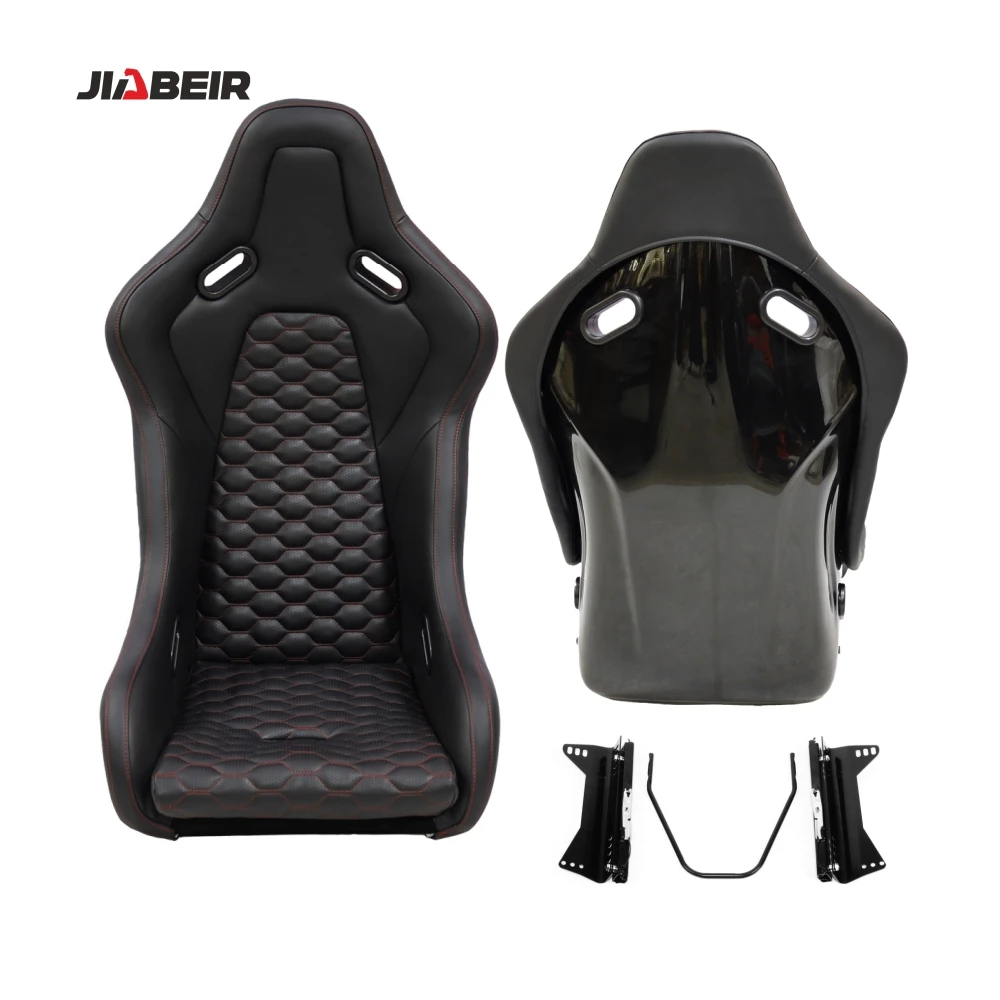 9017 Universal Pair Leather Car Interior Accessories Sport Car Racing Bucket Seats