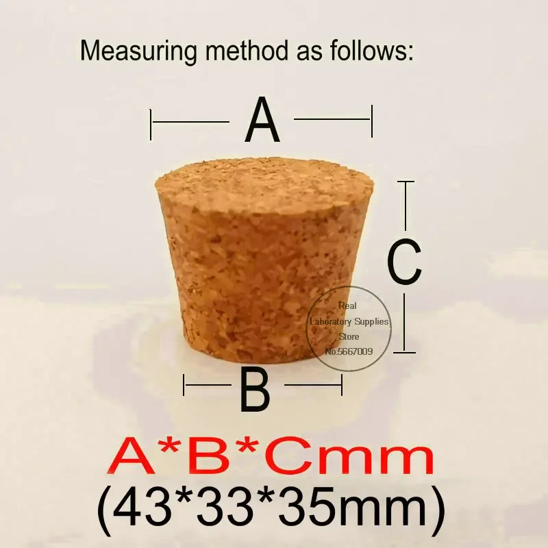 43*33*35mm Laboratuvar Ahşap Mantarlar test tüpü Tıpalar Çay Kavanoz Kapağı şarap bardağı Şişe Fişleri Okul Deneyi veya ev için