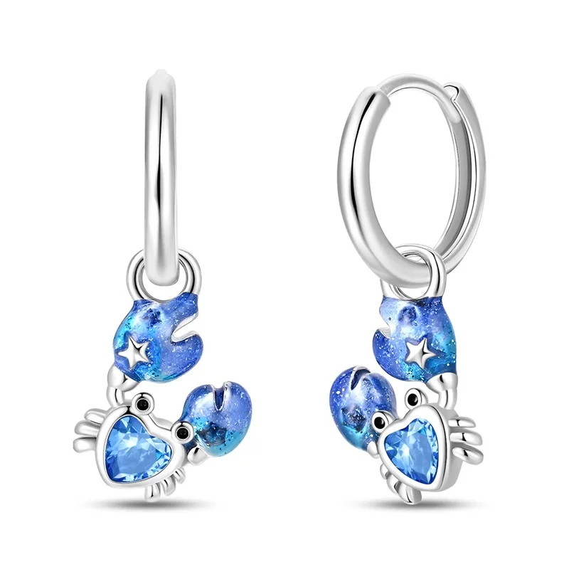

2026 Original Hot Sales 925 Sterling Silver Funny Sea Crab Earrings For Women Fine Birthday Anniversary Lucky Jewelry Gifts