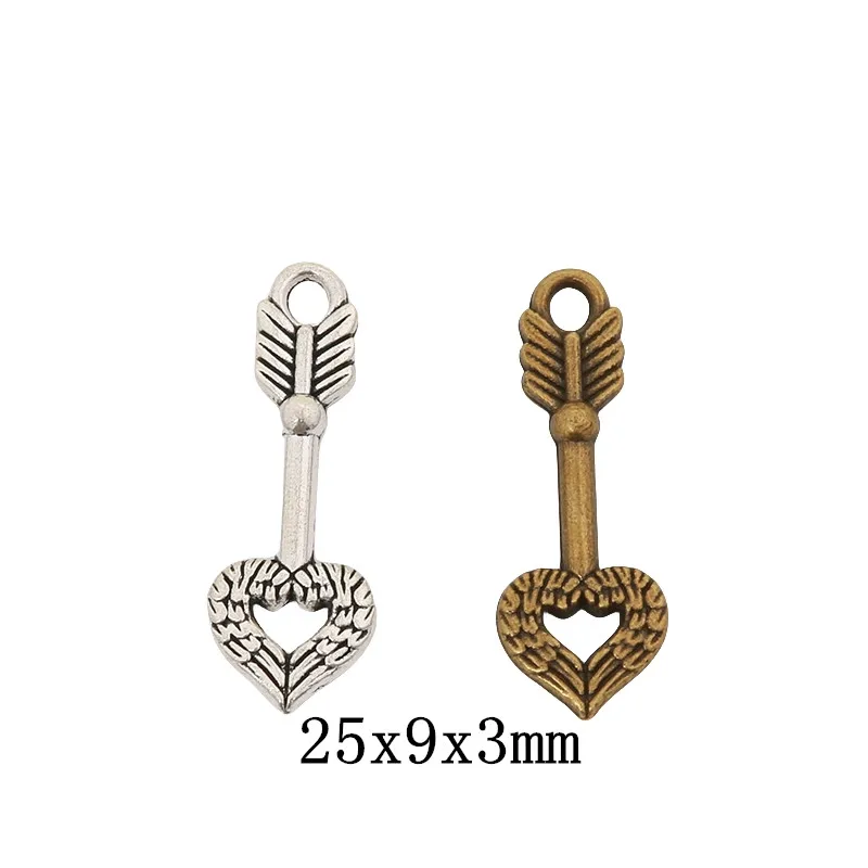 60pieces (weapon) vintage zinc alloy charm metal pendant DIY jewelry discovery making accessories 1723