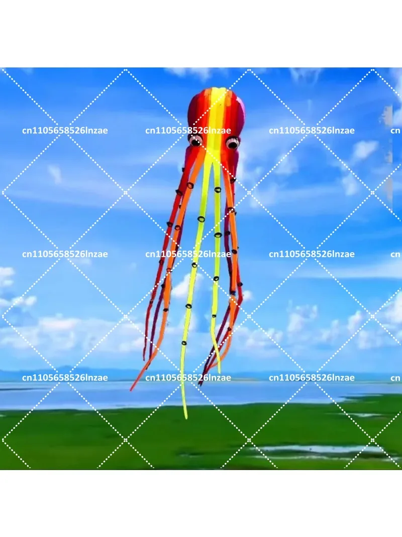 

Large Soft Octopus Kite for Solo Flying, Easy to Fly Outdoor Toy