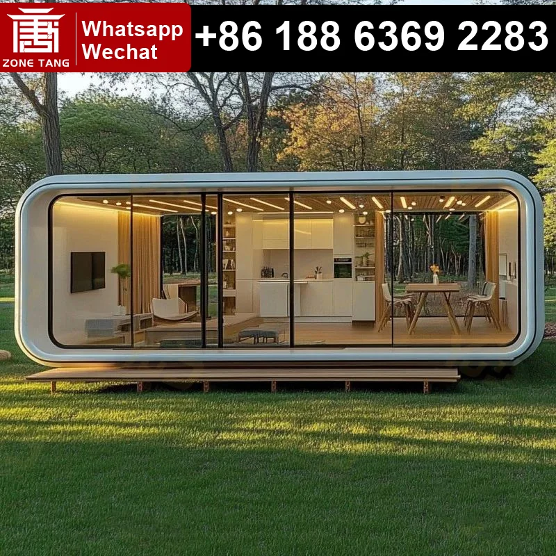 Luxury Modern Outdoor Prefabricated House Customize Design Capsule House 2 Bedroom Apple Capsule Home Hot Selling Garden Room