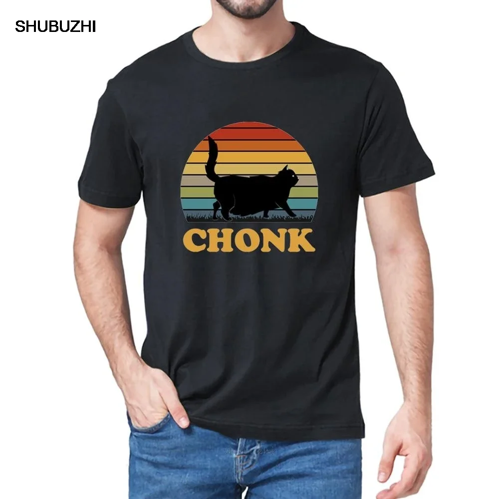 Funny Chonk Scale Cat Meme T-Shirt Retro Vintage Cat Lover Cat Mom Summer Men's cotton T-Shirt Humor Gift women TShirt Tops 3XL