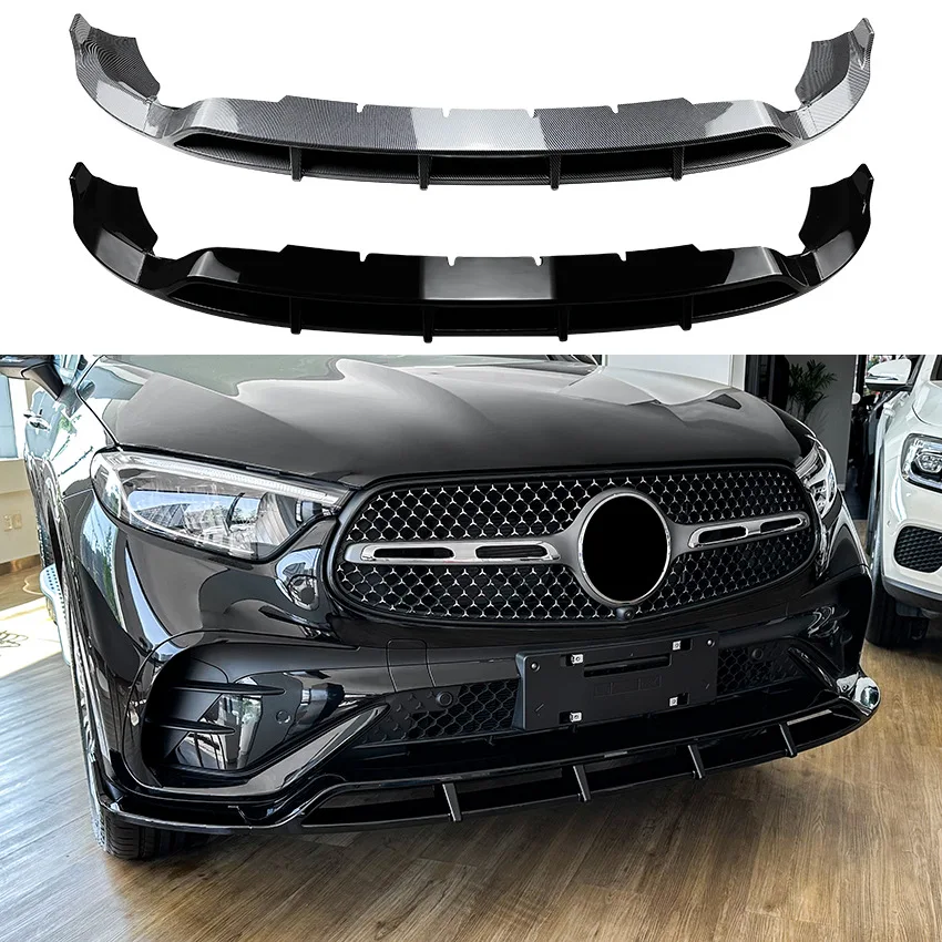 

For Mercedes GLC Class X254 GLC260 300 2023-2025 Front Bumper Lip Splitter Spoiler Exterior Modification