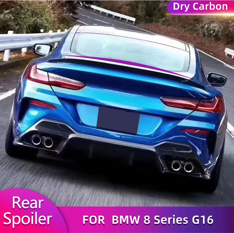 

Dry Carbon Fiber Car Rear Trunk Spoiler Wings for BMW 8 Series G16 Gran Coupe Sedan 4-Door 2018-2022 Auto Rear Boot Lid Wing Lip