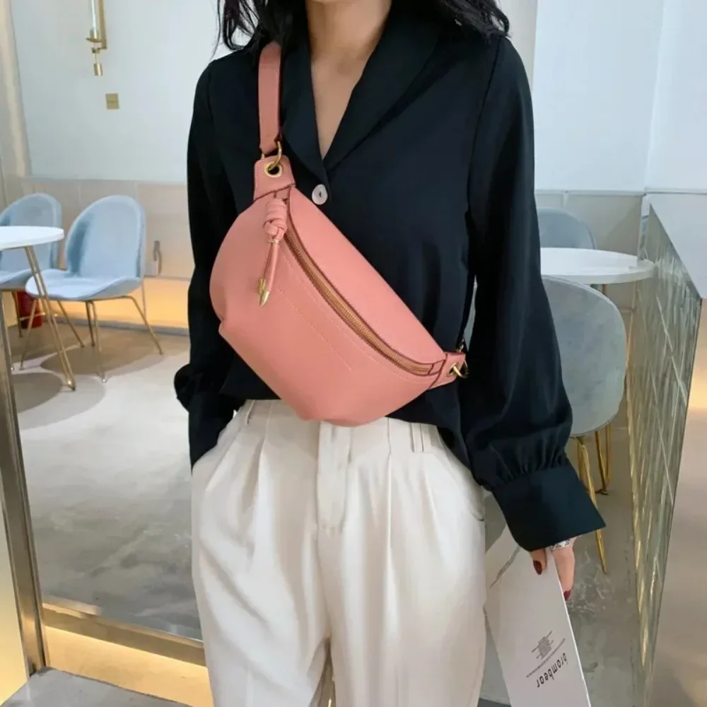 

100% Genuine Leather Women Waist Bags Luxury Famous Brand Shoulder Bag Chain Belt Crossbody Female Bag Bolsa Feminina Bags
