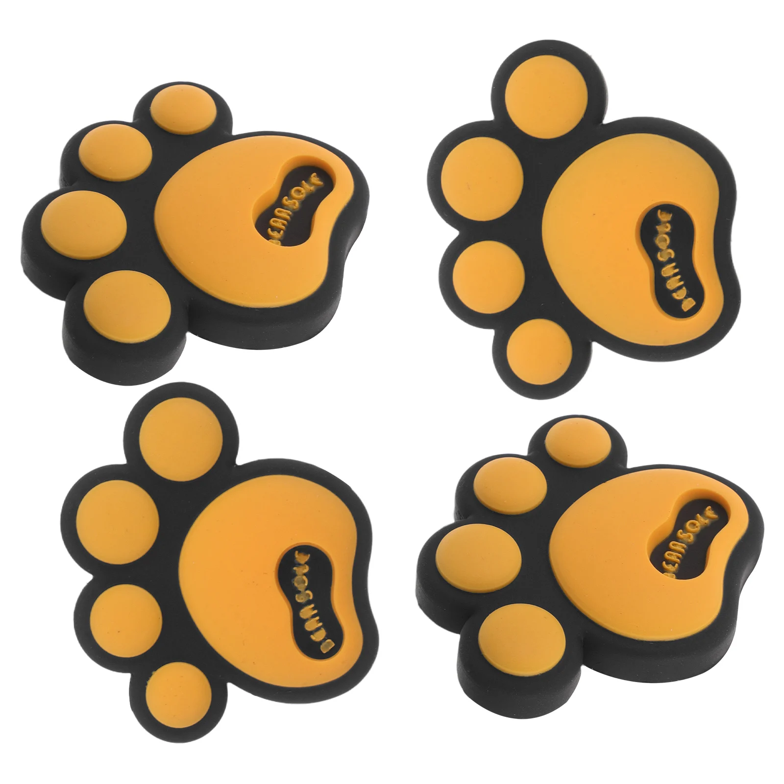 

4 Pcs Anti Collision Silicone Stickers Dog Decals Car Body Sparkle Cute Metal Stickers Black American Flag Outdoor