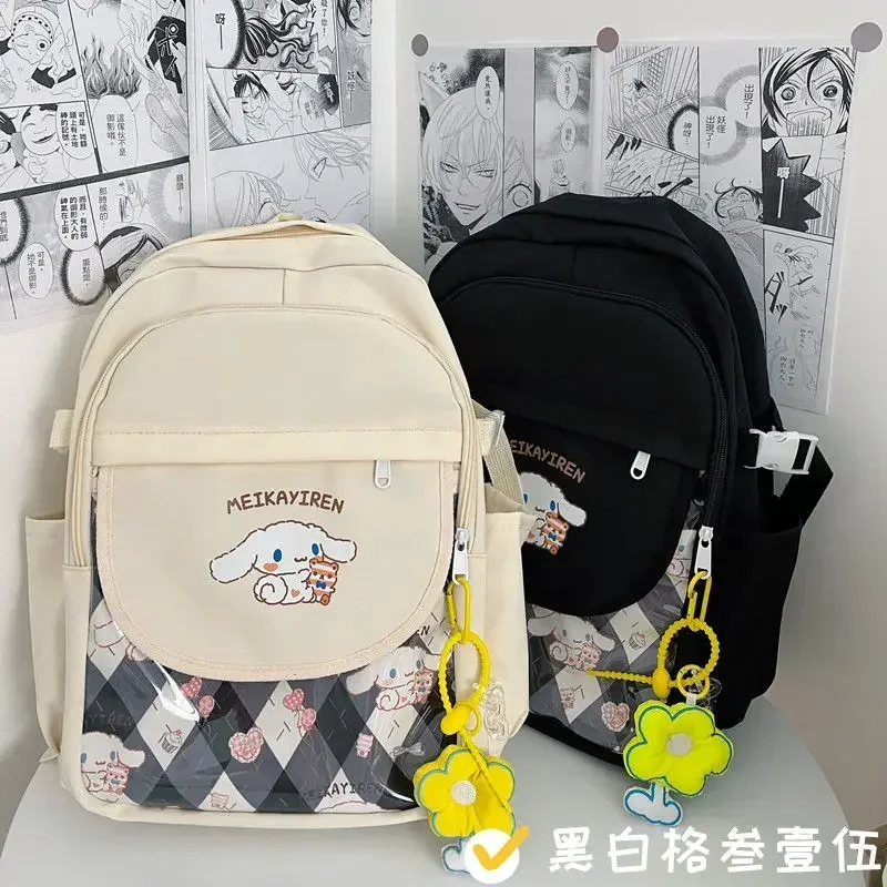 

Sanrio cinnamon new backpack boy girl schoolbag cartoon cute handbag student storage travel pendant