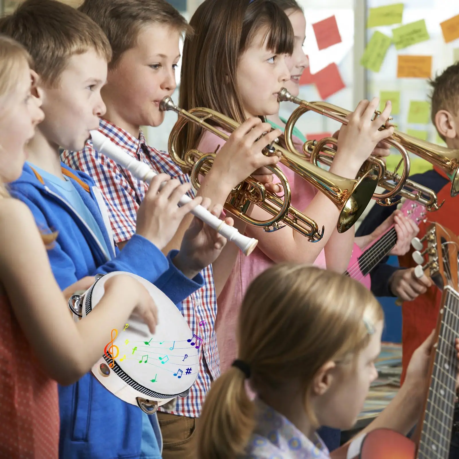 الدف للأطفال 6 بوصة باليد طبل الدف 6 قطع التعليمية قرع آلة موسيقية ل KTV الترفيهية