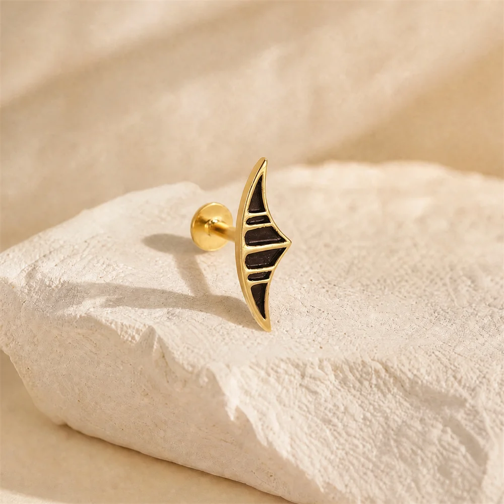 CANNER 925 Sterling Silver Lotus/Geometric Sailboat/Smooth Simple Vine Branch For Women Flat Back Piercing Earrings Fine Jewelry