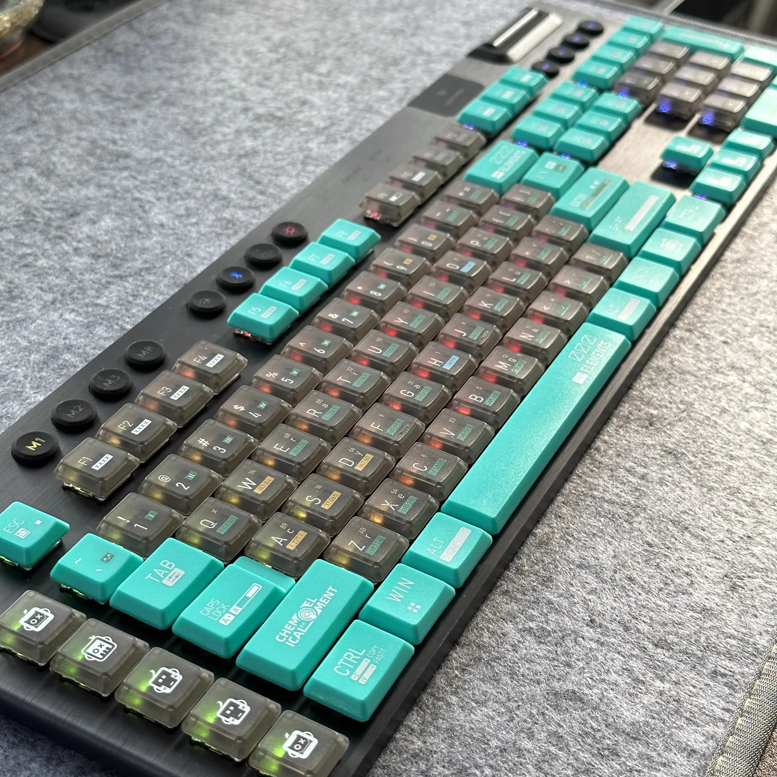 Custom Periodic Table of Elements Keycaps,PBT+PC Material,Suitable for Logitech G915 G815 TKL Mechanical Keyboard,Only Keycaps
