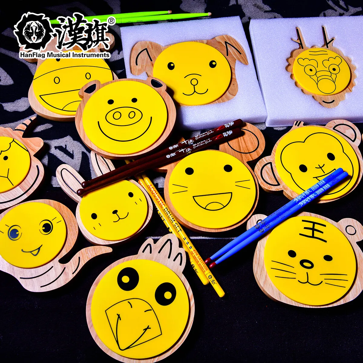 HUN 12 Zodiac Animals Drum Pra - đánh giá và giá Drum Practice Pad