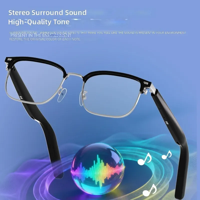 Smart Bluetooth Glasses Men Women Photochromic UV400 Protection Wireless Audio Sunglasses Long Battery Life 10 Hours Fashion