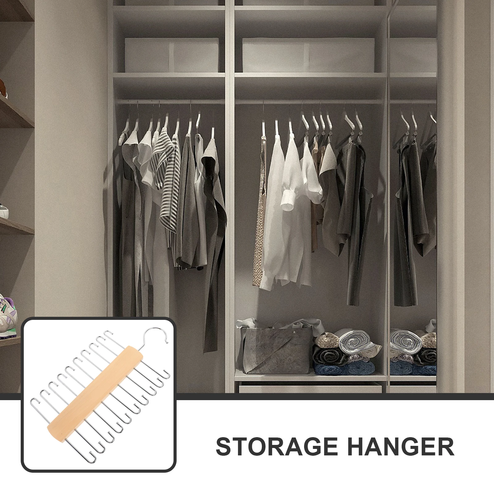 

Multi-Function Tie Hanger Scarf Belt Organizer Rack For Closet Storage Sturdy Lightweight Home Wardrobe Solution Closet Tie