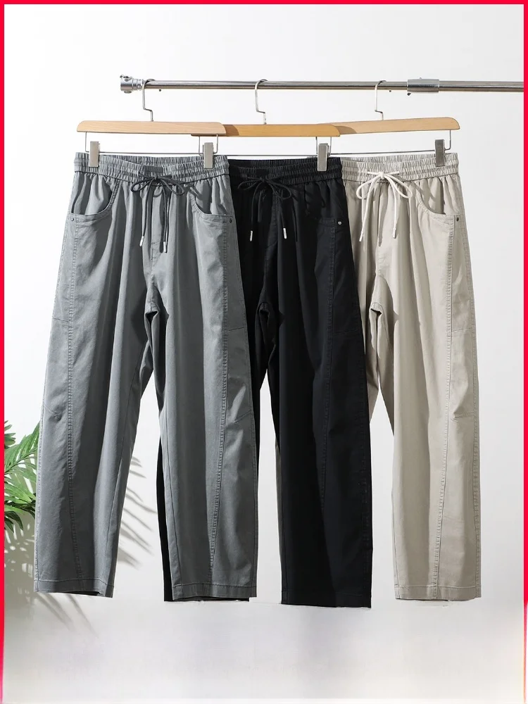 

Linen Lyocell Blended Men's Spring Summer Thin Comfortable Skin-friendly Casual Pants Straight Leg Faionable Urban Sle