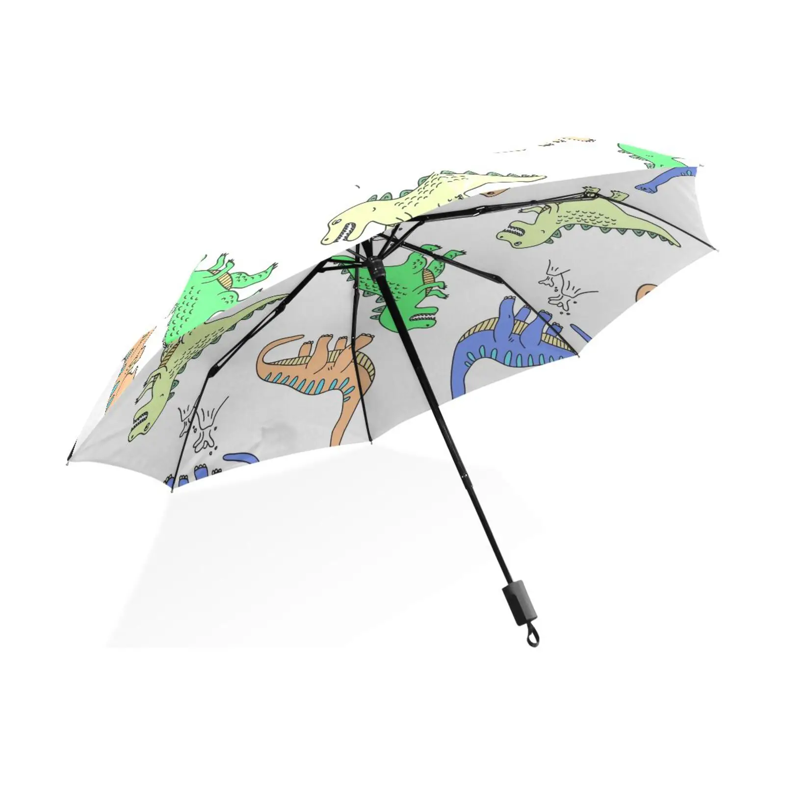 Dinosaur cartoon Pattern Folding Umbrella Umbrella Portable Folding Sunny and Rainy UmbrellaParasol Sunny  ﻿Folding umbrella