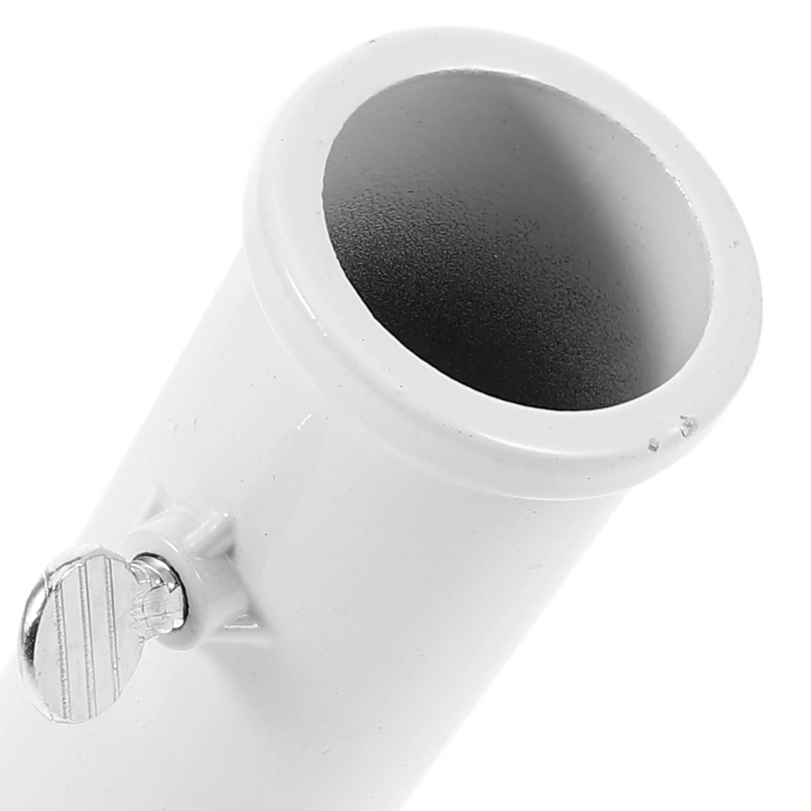 Soporte ajustable para mástil de bandera de montaje en pared, rotación de 180 grados, soporte de Metal resistente, Base de aluminio blanca para exteriores para pared