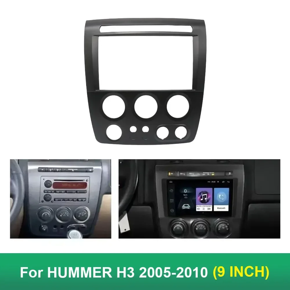 Car Refitting CD DVD Radio Fascia Frame for 2005-2010 HUMMER H3 2DIN Stereo Dash Face Plate Frame Panel Mount Kit