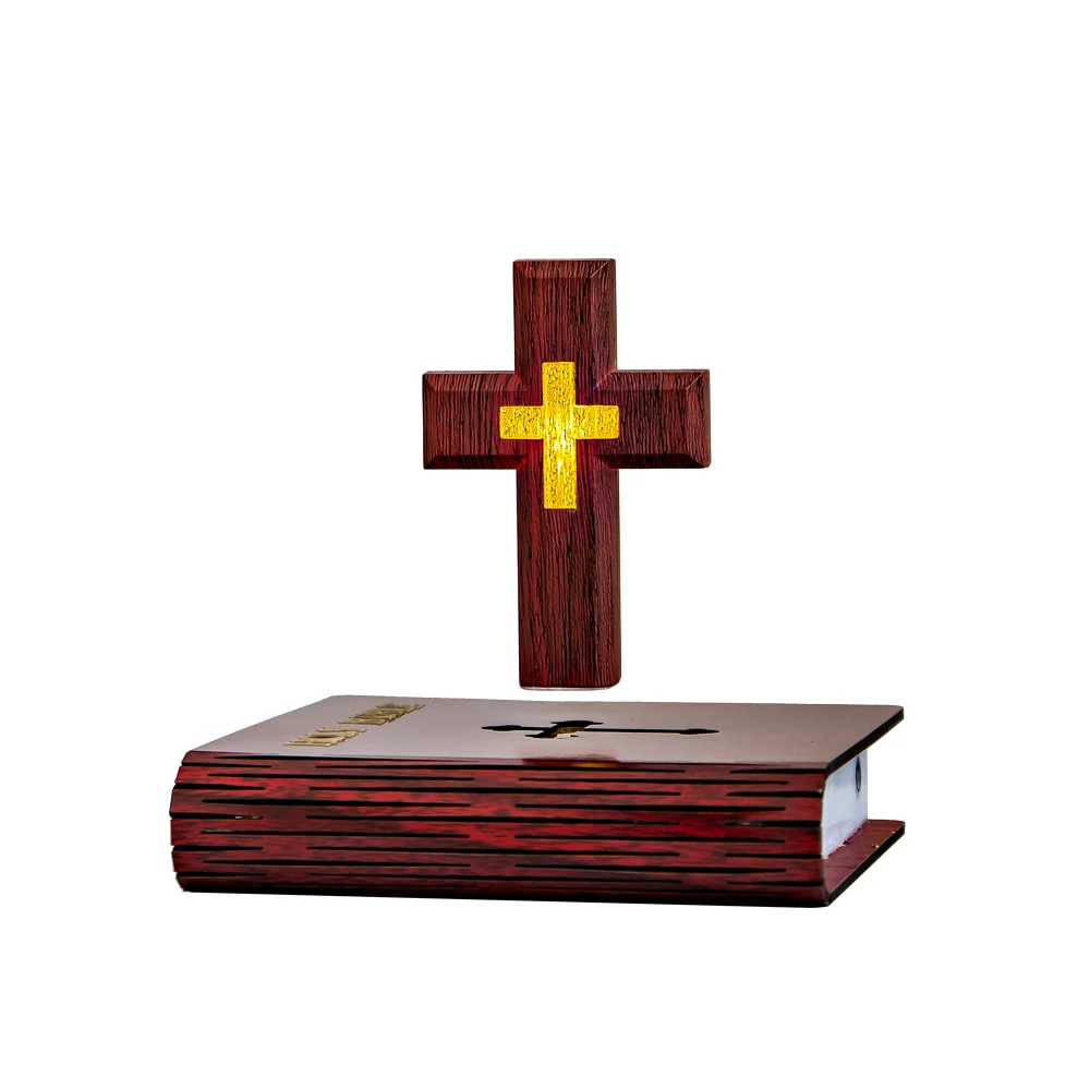 HCNT  New Design Levitating James Christian Holy Bible Book Bible Cross  For Gift