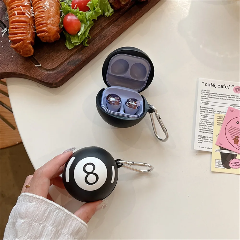 

Earphone Cases For Samsung Galaxy Buds 2 Live Pro2 Creative Basketball Billiards Silicone Soft Protective Cover For Samsung Buds