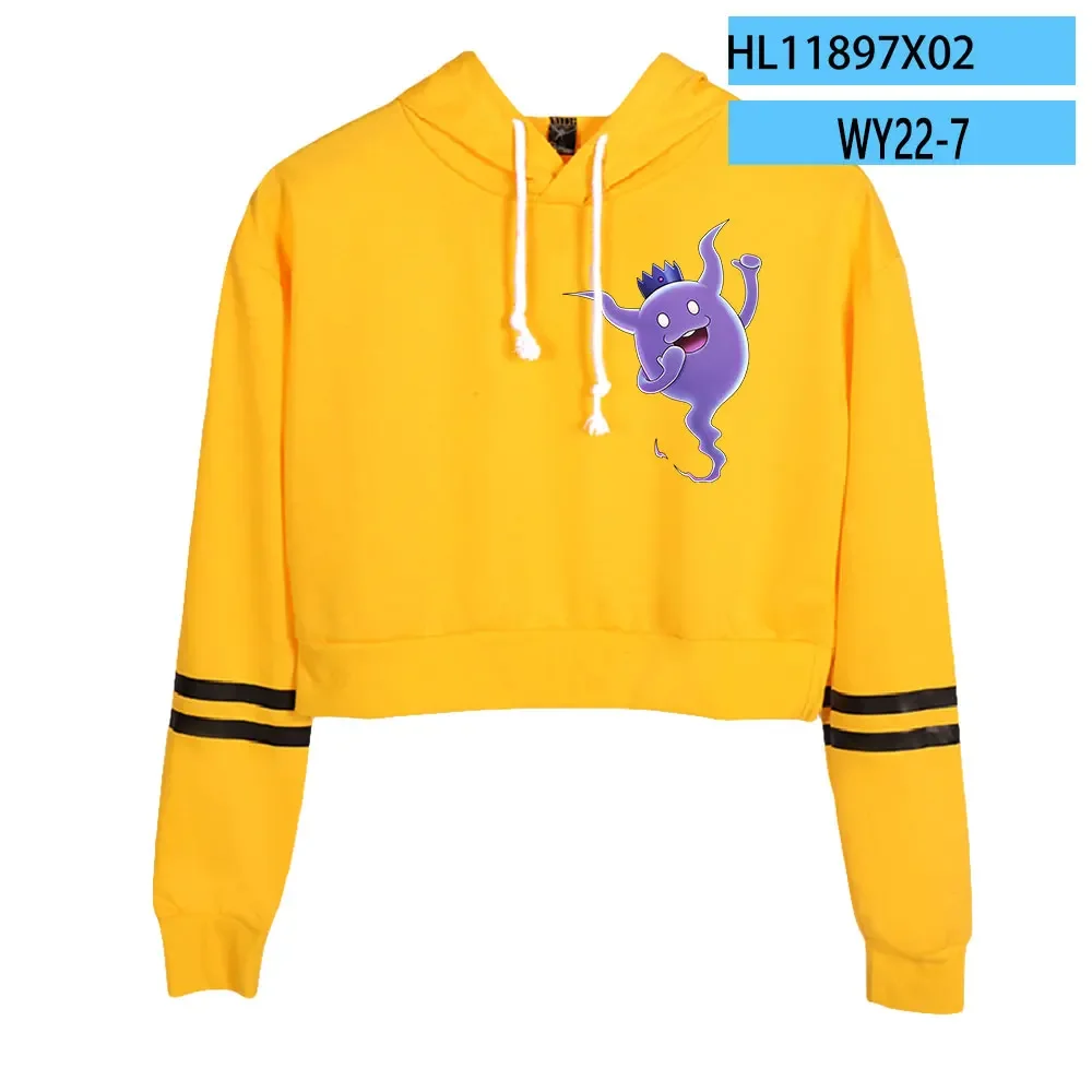 Baju sweter Crop Top kode hujan Master Detective Hoodie potongan Harajuku baju atasan Pullover lengan panjang Hip Hop Streetwear