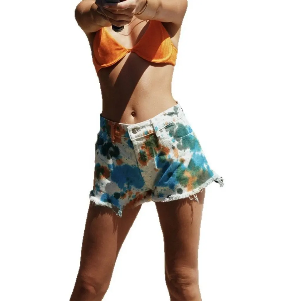 

Весенне-летние эластичные женские джинсы с высокой талией, окрашенные в белом подошве, сексуальный европейско-американский стиль для