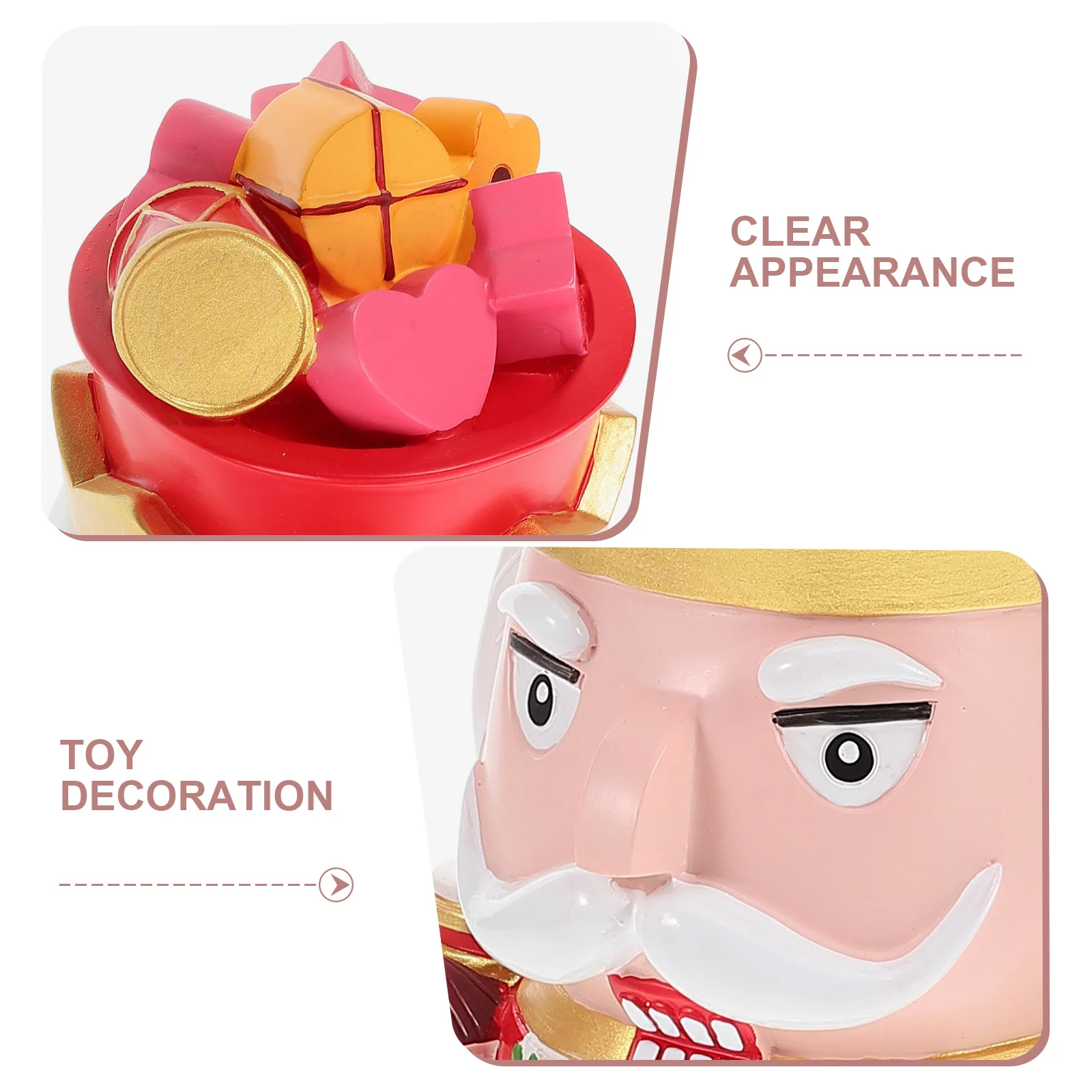 Casse-noisette résine banque de pièces grande capacité tirelire casse-noisette conteneur de rangement décor à la maison cadeau d'anniversaire décor de pépinière