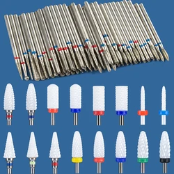1pc Ceramic Diamond Milling Cutter For Manicure Nail Drill Bits for Gel Cuticle Burrs Removing Pedicure Nail File 3/32 Mill Tool