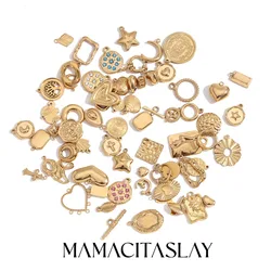 MamacitaSlay Exclusive Lovely Elephant Shell Star Moon Sun Flower Ginkgo Leaf Charm Pendant Premium Stainless Steel Jewelry Gift