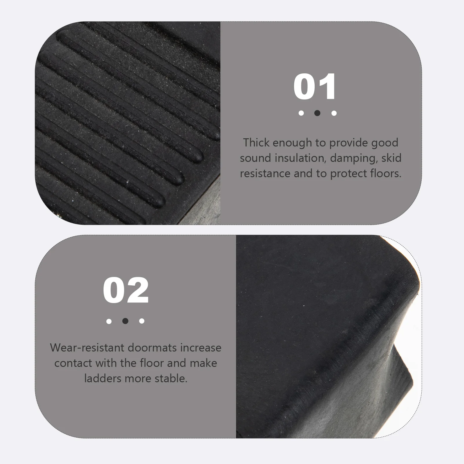 

4Pcs Ladder Foot Cover Rubber Non-Slip Pads Durable Protective Mats for Floors Tiles Carpets Ladder Foot Cover