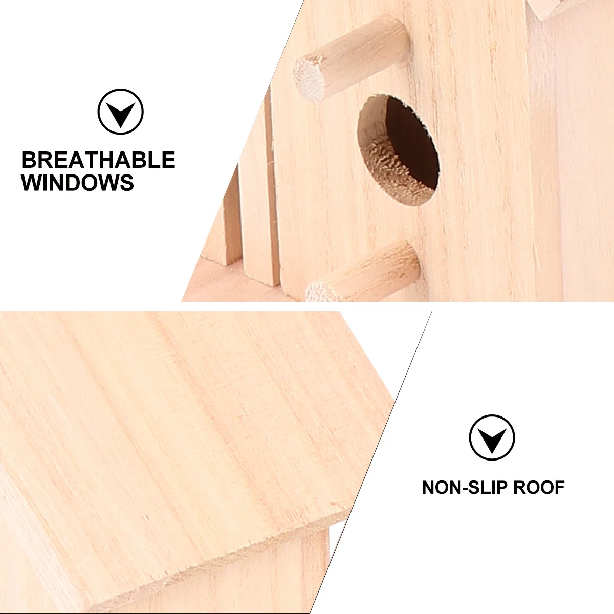 

Wooden Bird Nest Ornaments Large Decorative Birds DIY House Comfortable Living Place for Canary Parrot Small Birds for Painting