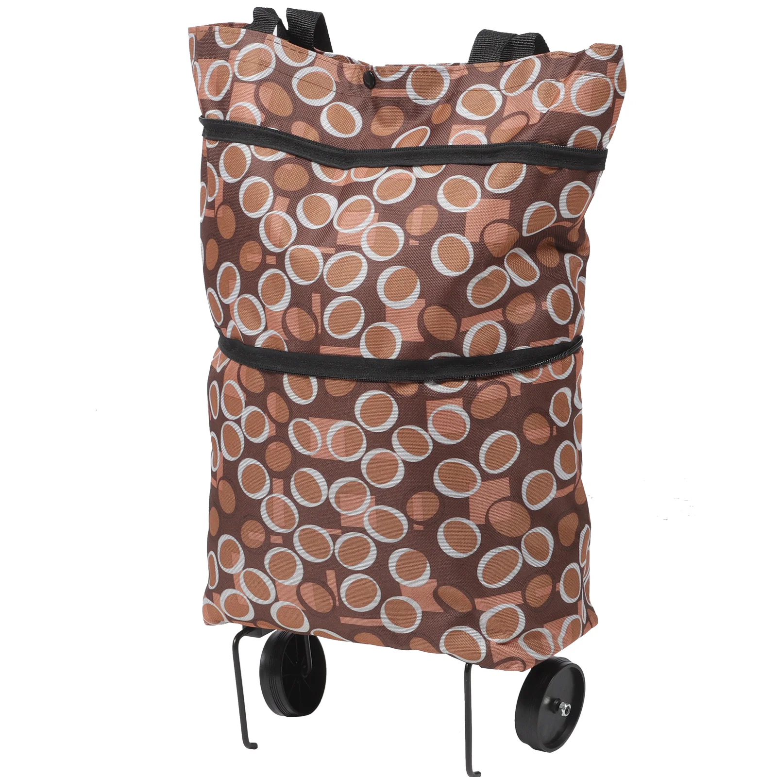 

Versatile Shopping Bag Cart Bags y for Laundry Collapsible Grocery Tote Trolley Metal Folding Picnic Pouch