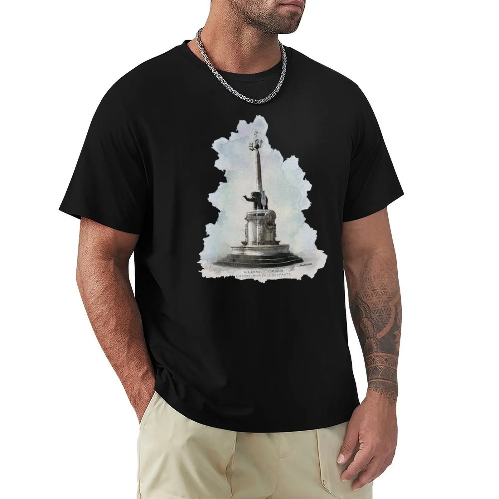 Camiseta Catania 'u Liotru Fontana dell'Elefante Sicilia' de desempenho Cool Dry
