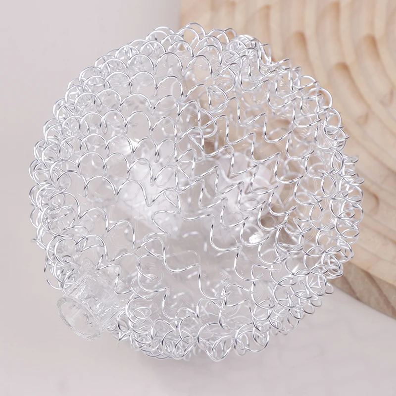 G4 Wire Light Shade 10mm Opening Fitter Globe Aluminum Wire Glass Ball Lamp Shade Replacement For G4 Ceiling Lamp Desk Lighting